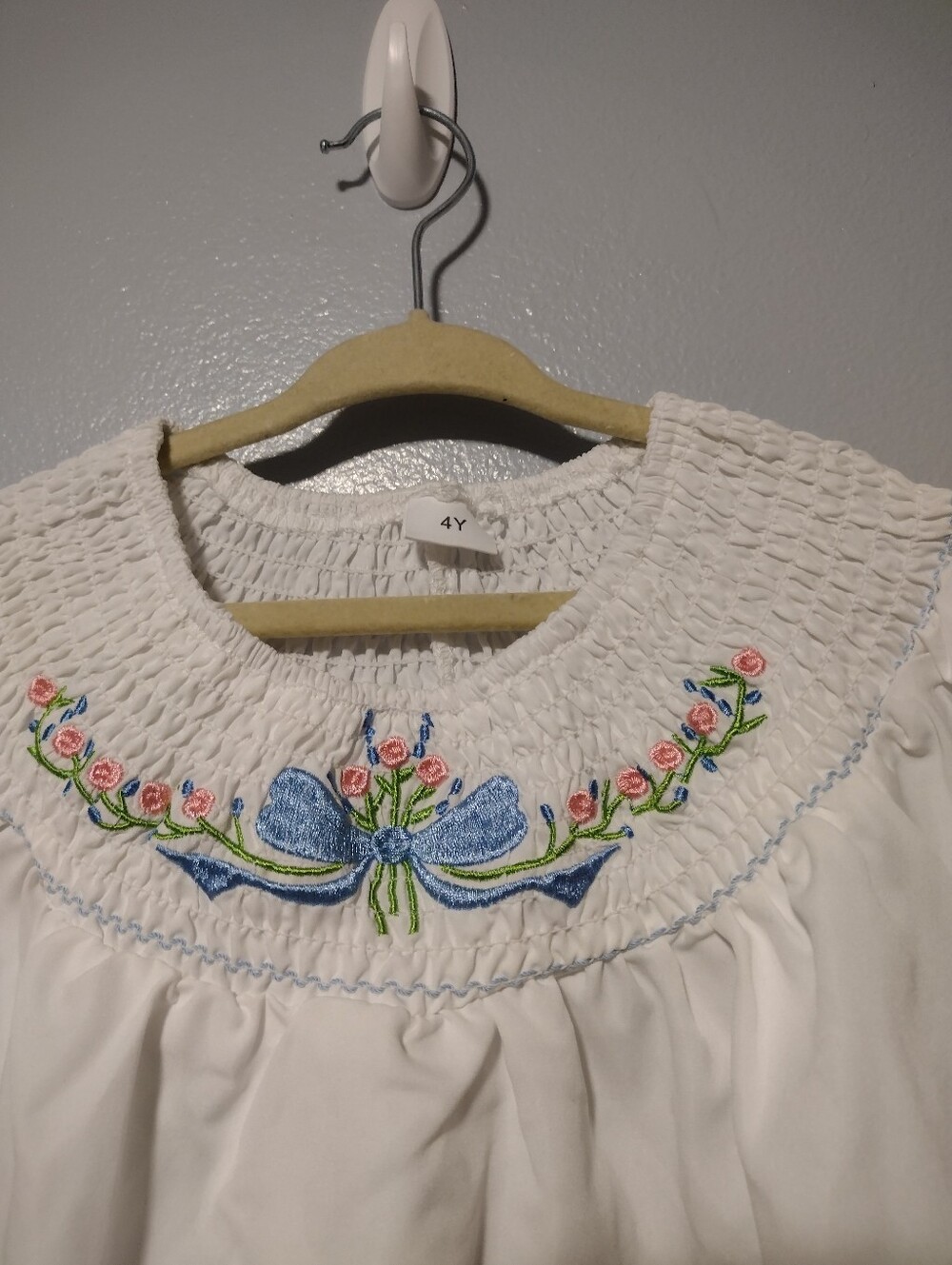 Girls Smocked Short Sleeve Dress - 4T